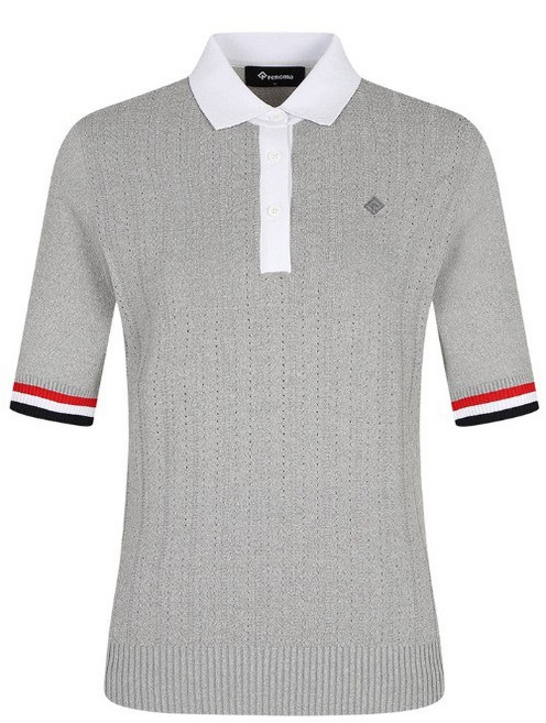 레노마골프 25SS 여성 스카시 조직 카라 반팔 니트 RWSPO6281-197