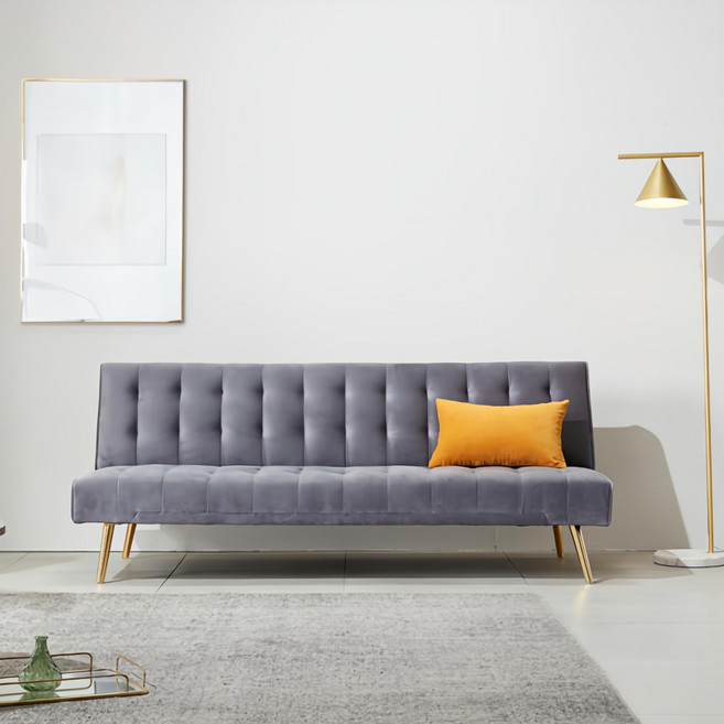 퍼니코 벨로나 접이식 3인용 소파베드 방문설치, 벨벳그레이