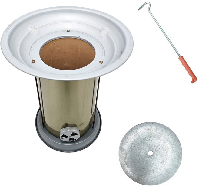 메이툴 나팔화덕 연탄화덕 화로 바베큐그릴, 나팔화덕 1구2탄+화력조절뚜껑+갈고리