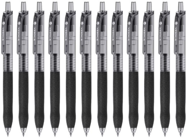 국내입고 STAGEEK 스테이지크 젤펜 스테이지크 볼펜 0.5mm 1개입, 4개, 블랙