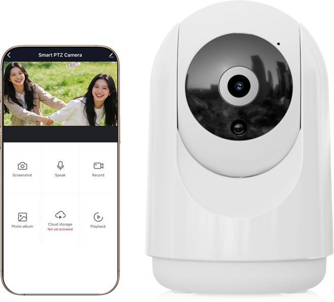 1080P FHD 360도 비전 WIFI 실내 카메라 카메라 가정용 홈 CCTV, IPC286-White