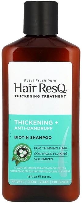 피탈후레쉬 Hair ResQ 씨크닝 샴푸 비듬 방지 355ml(12fl oz), PFH41201, 1개, 355ml - 쿠팡