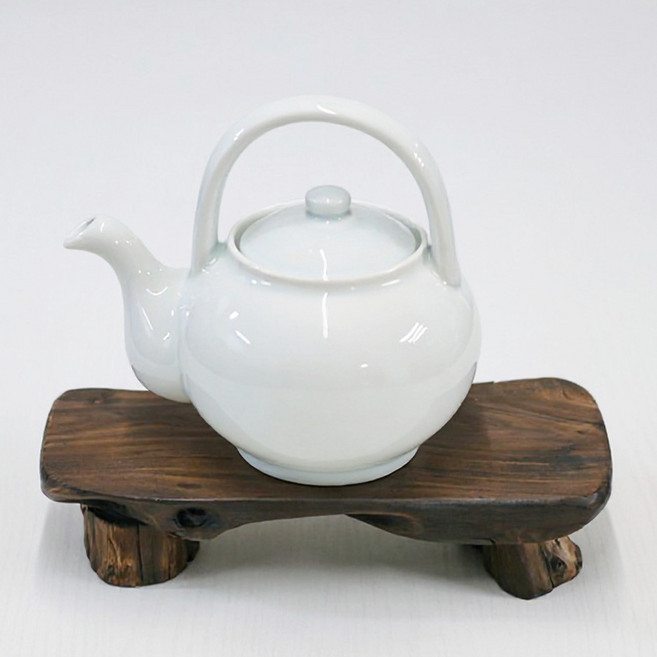 국산 도자기 주전자 750ml 술 주전자 차례 티팟 전통주 정종 제사 티포트, 1개, 백자