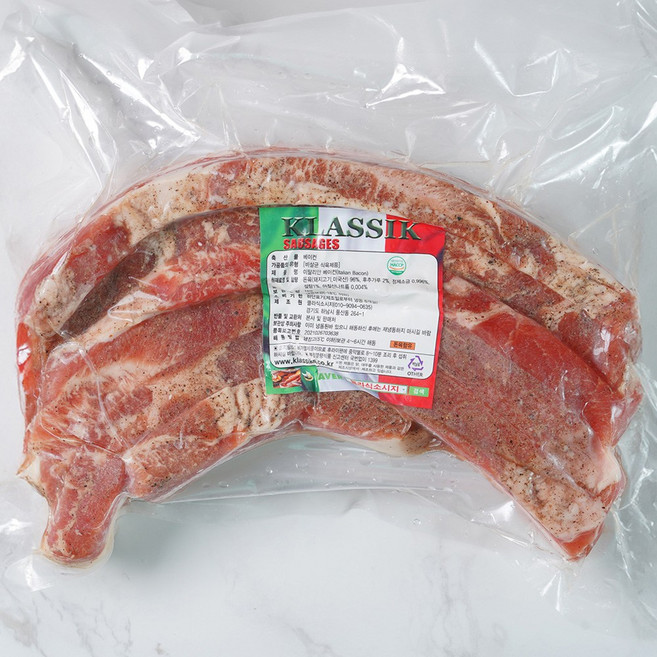 이탈리안 수제베이컨 1kg 판체타 대용 (Italian Bacon 1~1.5cm Cut), 2세트