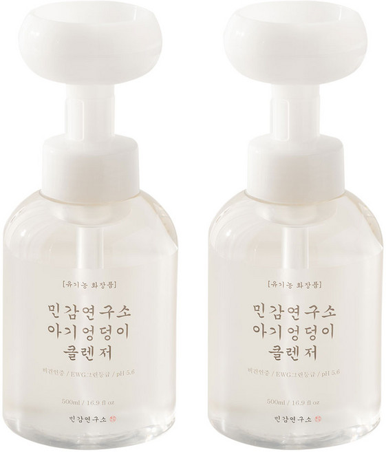 히든올가 500ml대용량 꽃모양 신생아 아기 엉덩이 클렌저 유아청결제 힙클렌저, 2개, 500ml