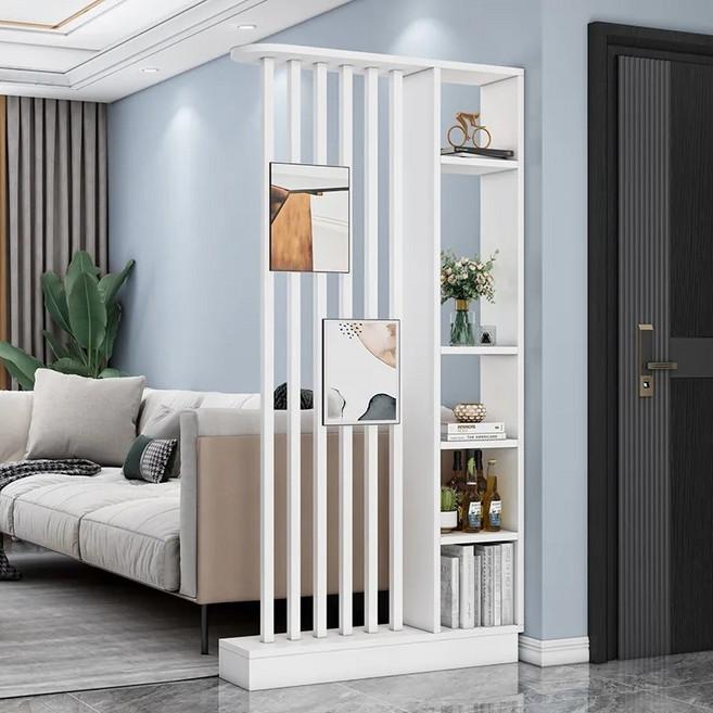 거실 현관 파티션 공간분리 가벽 파티션 사무실 침실 원룸 칸막이 선반 셀프 가벽 인테리어, 화이트100cm