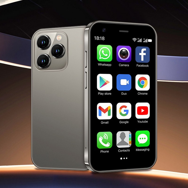 SOYES XS15 미니 안드로이드 8.1 스마트폰 3.0인치 디스플레이 2GB RAM 16GB ROM 듀얼 SIM 대기 플레이 스토어 3G 리틀 폰, 회색