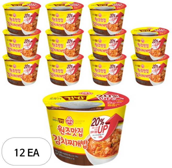 오뚜기 원조맛집 김치찌개밥, 310g, 12개