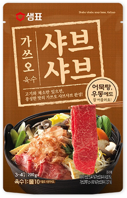 샘표 가쓰오 샤브샤브 육수, 200g, 16개