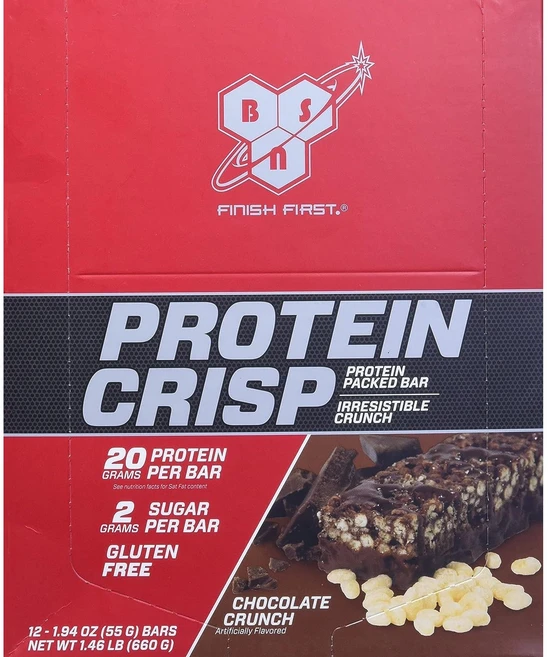 비에스엔 프로틴 크리스프 바 12개입, 초콜릿 크런치(Chocolate Crunch), 1개, 660g - 쿠팡