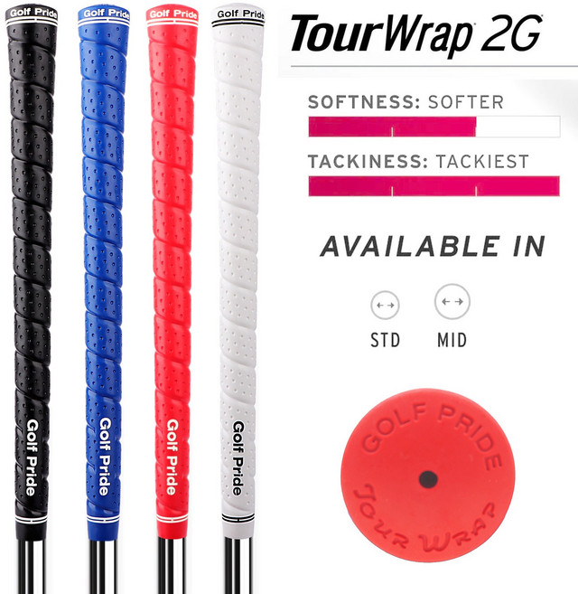 골프 프라이드 정품 TOUR WRAP 2G 고무 그립 투어랩 2G 60라운드, 1개, 레드