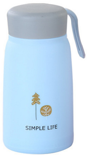 아이디어 큐트 토끼 텀블러 작은 Q컵 ins 귀여운 광고 물컵 밀기 선물 유리컵, 블루, 301-400Ml, 1개