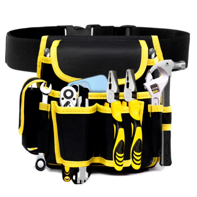 툴마스터 다용도 허리공구가방 휴대용 공구 파우치 툴벨트 공구벨트, 옐로우, 1개