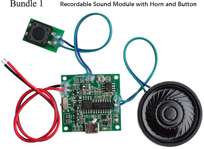 녹음 가능한 사운드 모듈 버튼 제어 8M MP3 WAV 플레이어 어머니의 날 DIY 스피커가있는 프로그래밍 보드, 02 Bundle 1