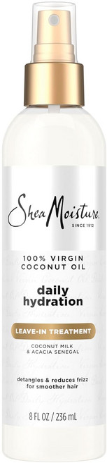 Shea Moisture 100% 버진 코코넛 오일 리브-인 트리트먼트, 236ml, 1개