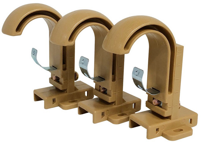 민광C&C 커튼브라켓35mm (길이조절) K-350 커텐봉걸이 커튼링, 브라운, 1세트