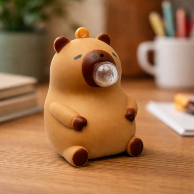 카피바라 말랑이 스퀴시 힐링 촉감 스트레스 해소 장난감, 1개, 혼합