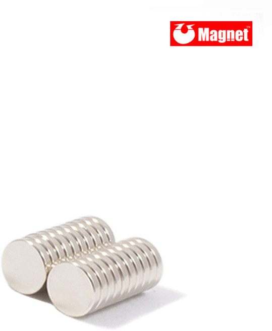 초강력 네오디움 원형 자석 10mm x 2mm, 30개, 실버