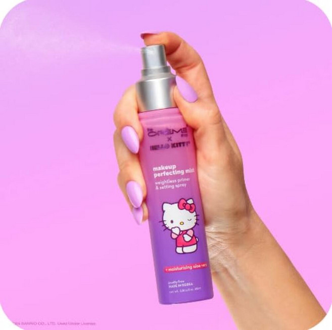 THE CRÈME SHOP X 헬로 키티(퍼플) 메이크업 퍼펙팅 미스트 투명, THE CRÈME SHOP X 헬로 키티(퍼플) 메이