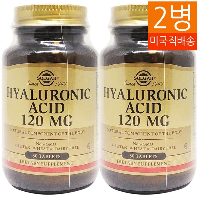 솔가 히알루로닉 애시드 120mg 타블렛, 30정, 2개 - 쿠팡