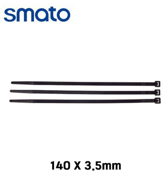 스마토 케이블타이 전선정리 140x3.5mm 흑색 (1개), 1개