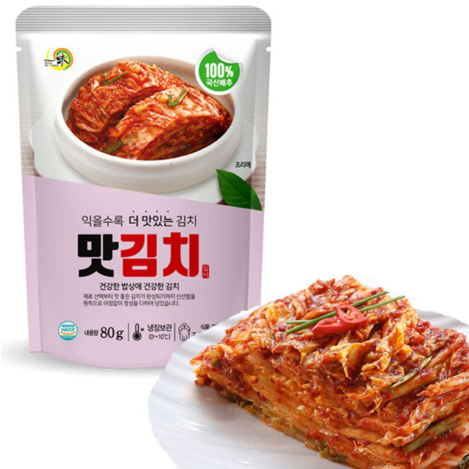 총알배송 일미 맛김치 국내산 배추, 80g, 30개