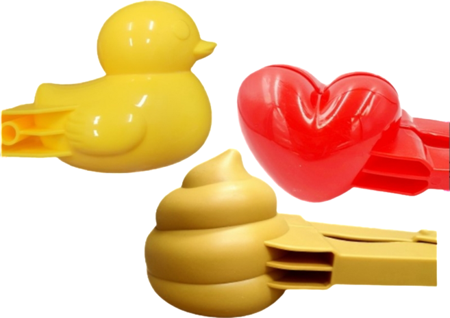 [3종] 하니유니 눈 오리 똥 하트 집게 스노우볼메이커 눈오리집게 눈집게, 왕오리+왕하트+왕똥, 1개