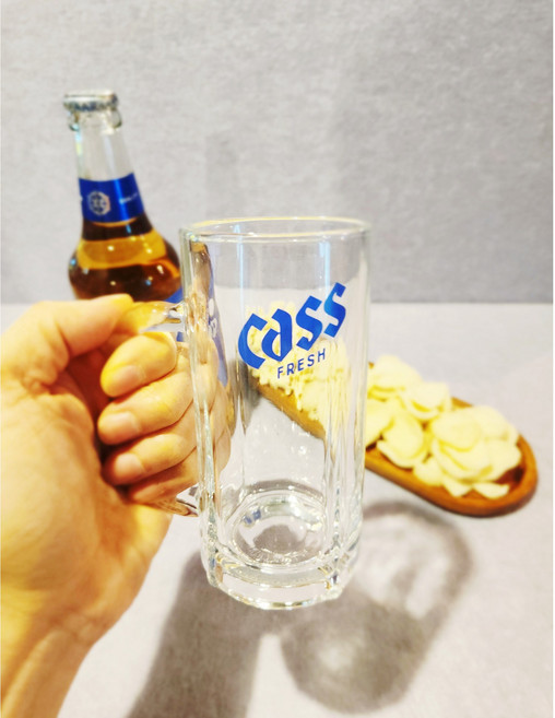 카스 맥주잔 신형 300ml 300cc 예쁜생맥주컵 호프잔 집들이선물, 1개