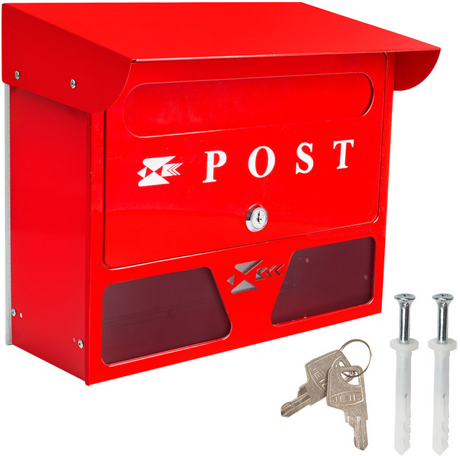 철물인 국산 우체통 갓우편함 대 - 올적색