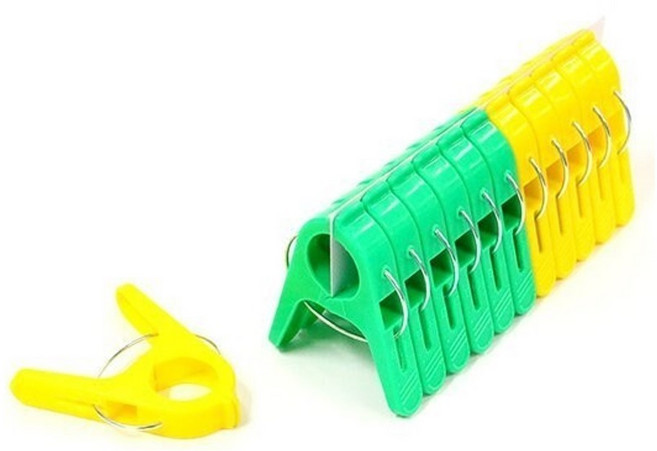 HD 빨래집게 강력 플라스틱 세탁 건조대 중형 12개입, 1개