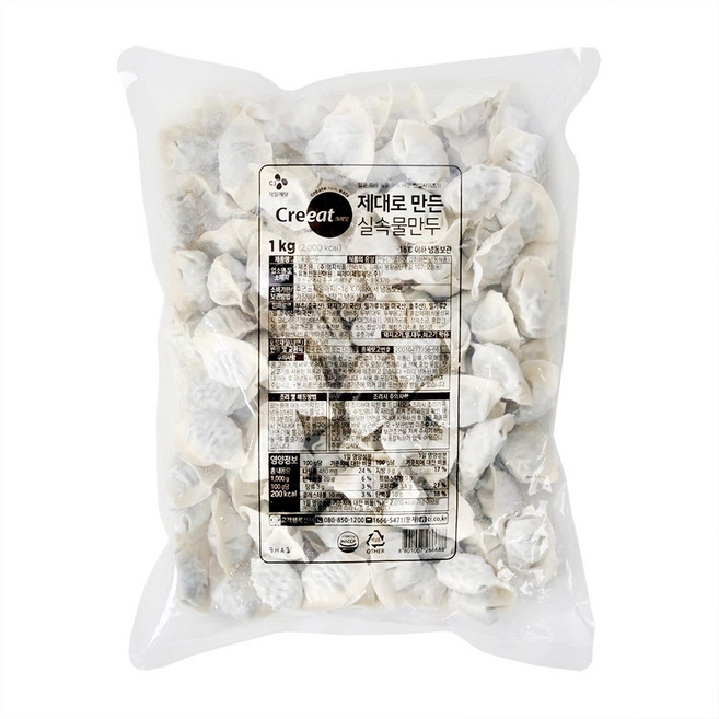 CJ 크레잇 실속물만두 1kg, 4개