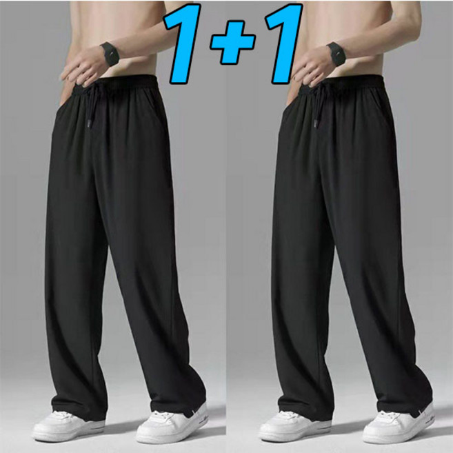 차쿠 1+1 남성 아이스 슬랙스 팬츠 바지 일자핏 쿨 출근 작업바지