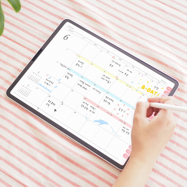 리훈 이야기다이어리 날짜형 아이패드 굿노트 속지 노타빌리티 서식 아이패드 pdf 플래너 일기장, 2.일주일 두 페이지, 3.바이올렛/베이비블루(26년1월~27년3월)