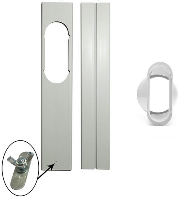 [3초쿨] 이동식에어컨 배관 창문칸막이 온풍기 연결키트 바람막이 가림막 자바라, 2단세트+13cm커넥터, 1개, 자바라(2단세트+13cm커넥터)