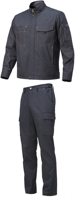 지벤 세트형태(개별구매) 하계작업복 [ ZB-JP2103 ] 면함유 튼튼한 현장실무형 점퍼 바지, 1개