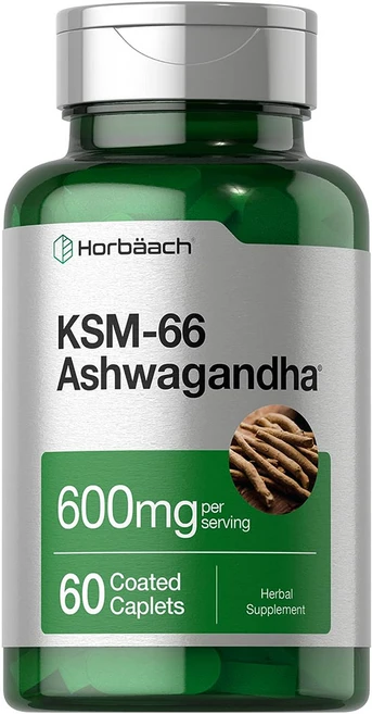 호바흐 아슈와간다 KSM-66 600mg 테아닌 200mg 60캡슐, 1개, 60정 - 쿠팡
