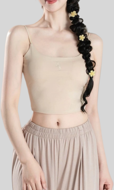 Makone 여성 끈티 탱크탑 무용 댄스 이너 나시 클래식 발레 언더탑 연습생 브라탑