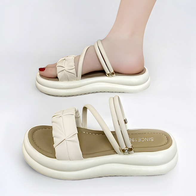 Modern Fashion 여성 발편한 통굽 뮬 슬리퍼 여름 샌들 Y02