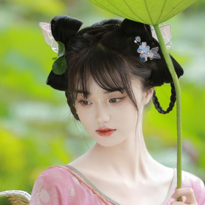 플라워 헤어클립 앞머리 미니 머리핀 SL-1005368, 기본옵션-ONE, 1개, 기본옵션-ONE