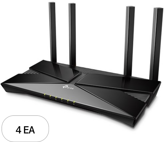 티피링크 AX3000 듀얼 밴드 기가비트 Wi-Fi 6 공유기, Archer Ax53, 4개