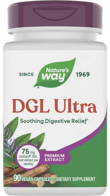 Nature's Way 네이처스웨이 DGL 울트라 프리미엄 감초 루트 추출물 캡슐 90정, 1개