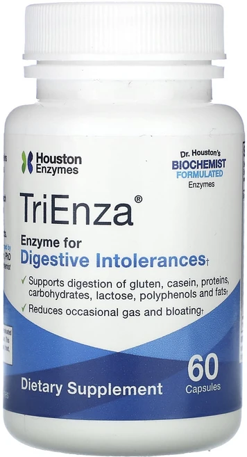 Houston Enzymes TriEnza 소화 불내증용 효소 캡슐 60정, HoustonEnzymesTriEnza소화불내증용효소캡, 1개 - 쿠팡
