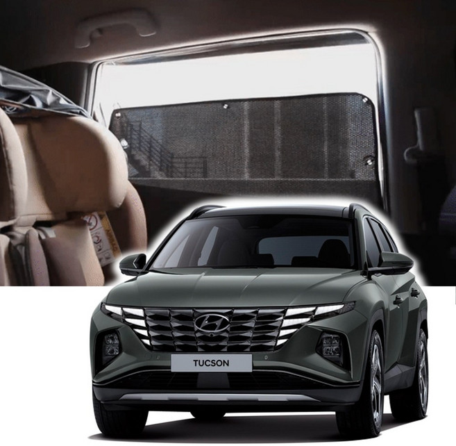 썬블럭 햇빛가리개 커튼 차박 투싼NX4 (20년9월~현재) 1+2열, 1세트, 1+2열 검정 투싼NX4 HW181