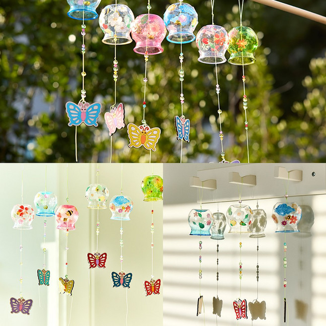 봄 종 만들기 DIY 썬캐쳐 풍경 현관 도어벨 풍경종 인테리어소품, 10개, 단품