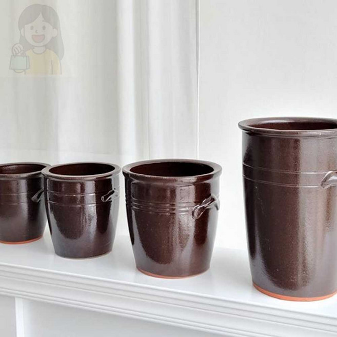 SolSun 옹기화분 콩시루 16x17 다육이화분