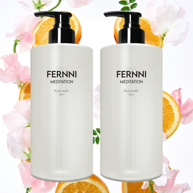 페르니 남성 바디워시 추천 1 위 향좋고 오래가는 향수 바디워시 여성 1위 고보습 저자극 약산성 바디클렌져 메디테이션, 2개, 500ml