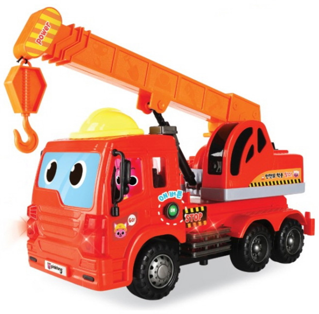 핑크퐁 자이언트 크레인 핑크퐁 자이언트 중장비 핑크퐁 경찰차 핑크퐁 사다리차 핑크퐁 구급차 어린이 생일 선물 어린이날 선물 추천 크리스마스 선물, 1개