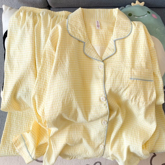 妃雪森 棉質薄睡衣套裝 長袖居家服