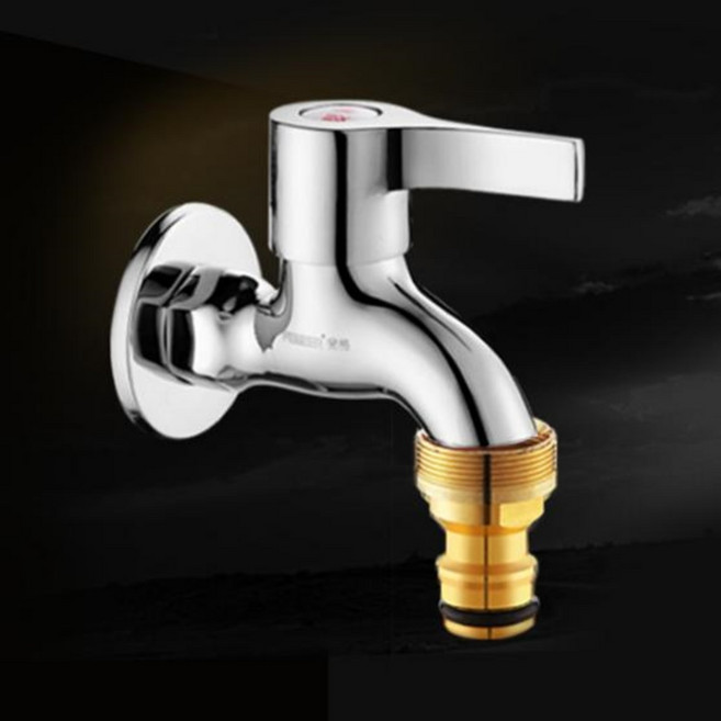 수도꼭지 호스 연결 부속 금속 황동 쉽게 연결 원터치 퀵커플러 호환, 1개