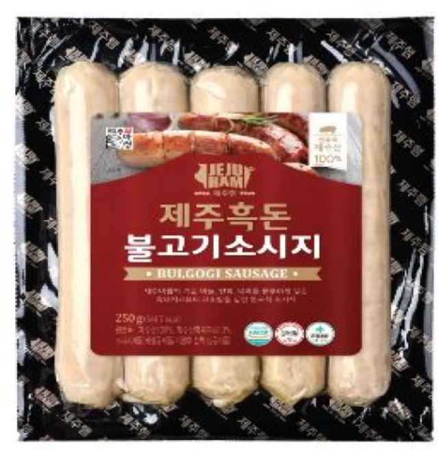 제주 흑돈 불고기소시지 250g (50g), 1개